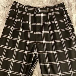 Mid Waist Plaid Pants👩🏽‍💻